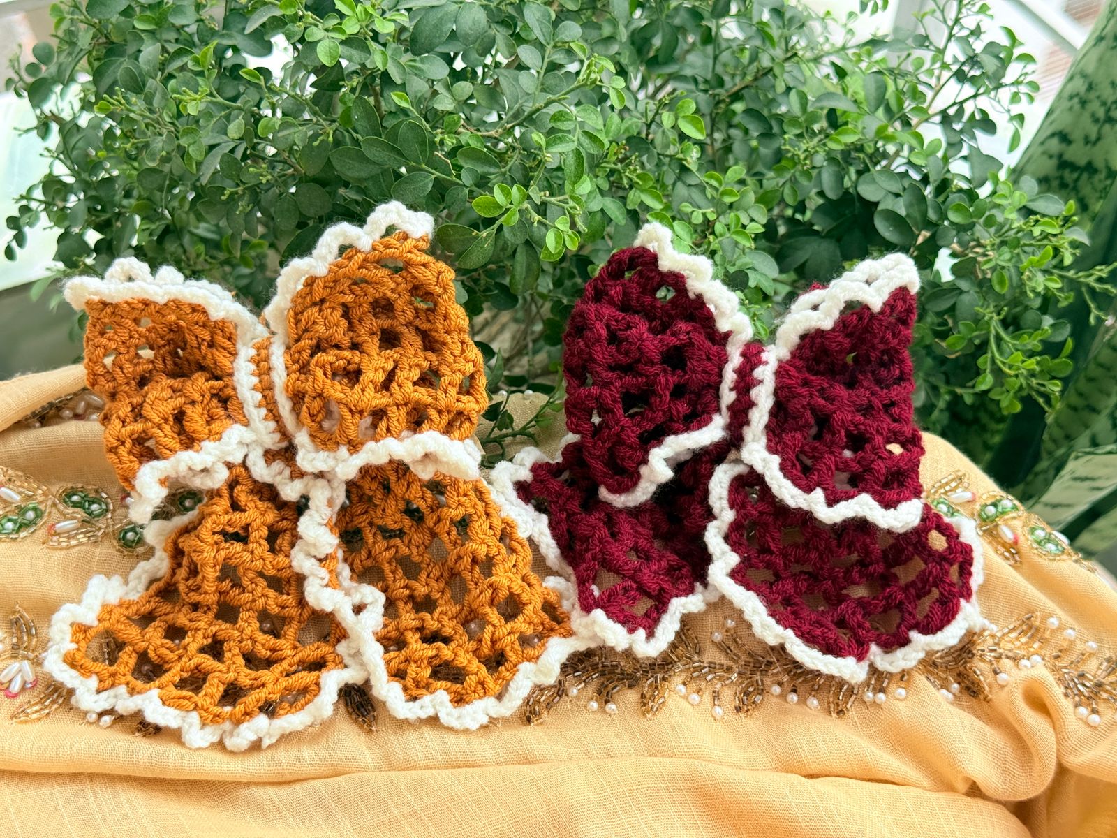 Crochet Bow Hair Clip | ক্রোশে বো হেয়ার ক্লিপ