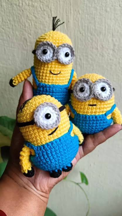 Crochet Minion Charm Set | ক্রোশে মিনিয়ন চার্ম সেট