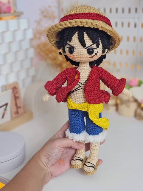 Handmade Crochet Luffy Doll | ক্রশেট লুফি পুতুল