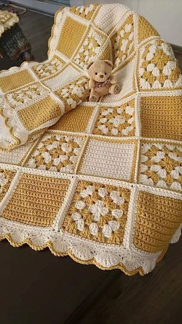 Hand-Crocheted Baby Blanket - Soft & Snuggly