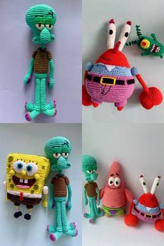 Crochet SpongeBob & Patrick Doll Set | ক্রোশে স্পঞ্জবব ও প্যাট্রিক পুতুল সেট